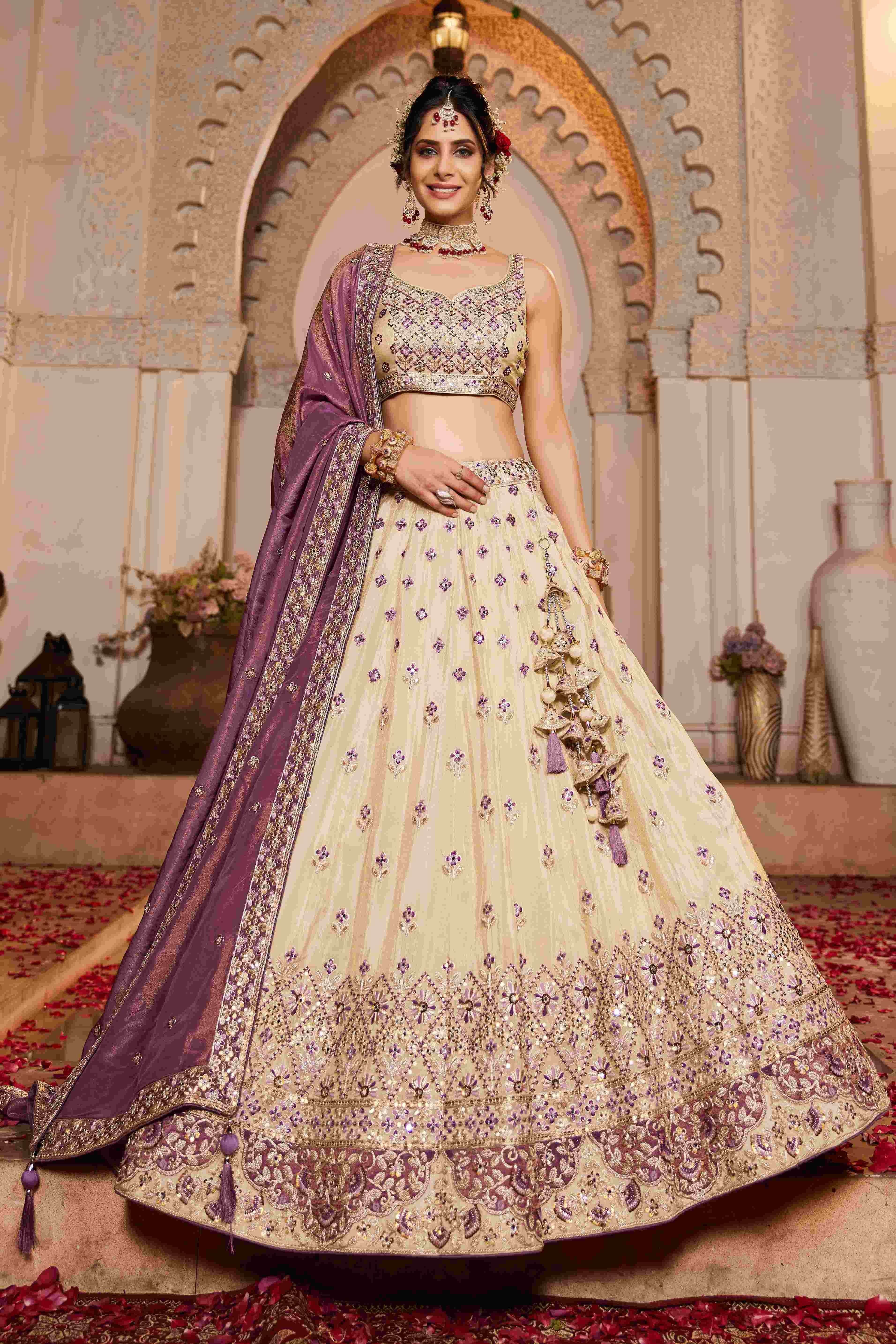 Tissue Silk Designer Lehenga for Elegant Festive Wear - MYLUXURY LANE ENTERPRISE
